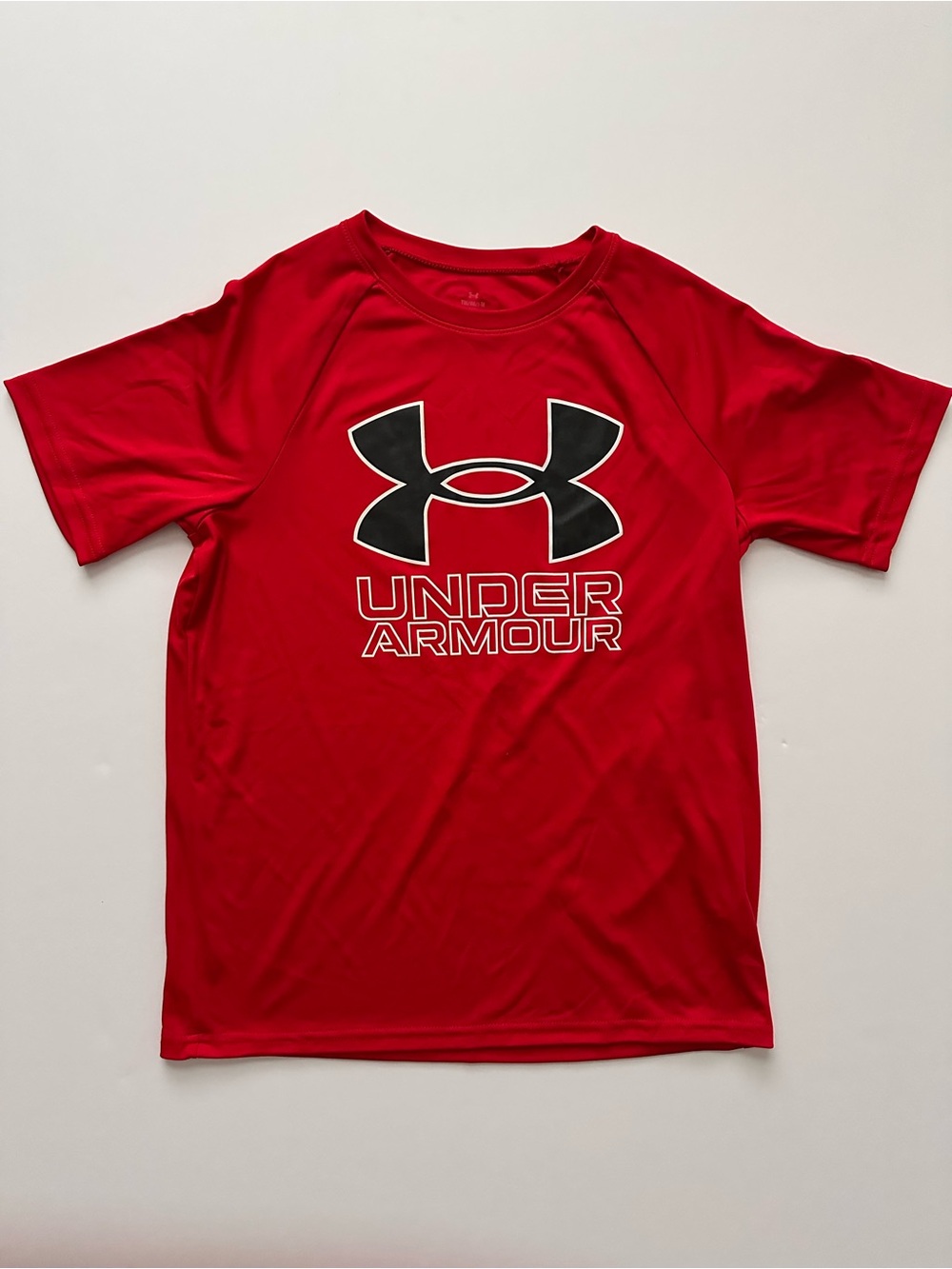 Under Armour Red Short-Sleeve Logo Athletic Tee